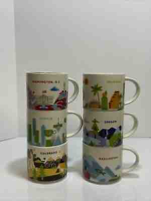Lot of 6 Different Starbucks â??You Are Hereâ? Coffee Mugs Cups Cities, States - Sold on eBay Jan 19, 2022 for $80.99