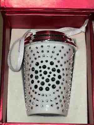 NEW 2014 Starbucks Coffee Cup Christmas Tree Ornament with SWAROVSKI CRYSTALS - Sold on eBay Jan 25, 2022 for $80.00
