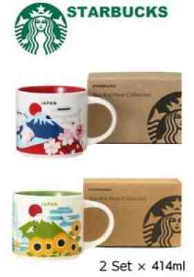 Starbucks Japan Mug 2Set "You Are Here Collection" Sakura Summer 414ml F/S - Sold on eBay Jan 27, 2022 for $79.99