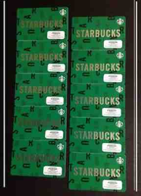  STARBUCKS " R " MARKER (CONNECT NUMBER) GIFT CARD ( 10 pCS.) NEW RARE - Sold on eBay Jan 25, 2022 for $78.69