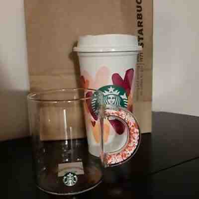 2020 Starbucks Valentines Hearts Watercolor Reusable cup & Clear Confetti Mug! - Sold on eBay Dec 20, 2021 for $77.77