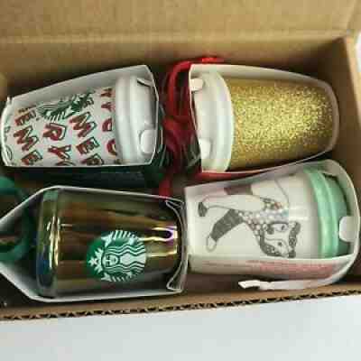 Starbucks Collectible Holiday Christmas Ornaments Gift Set Box of 4 New - Sold on eBay Dec 16, 2021 for $76.95
