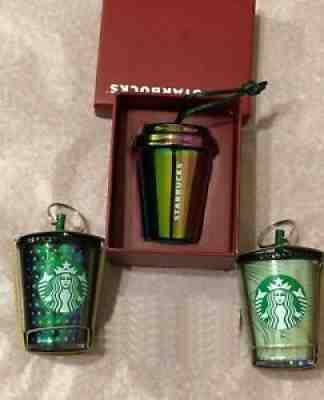 Starbucks Christmas Iridescent Ornament / Keychain SET Lot of 3 - DHL Express - Sold on eBay Dec 17, 2021 for $76.50