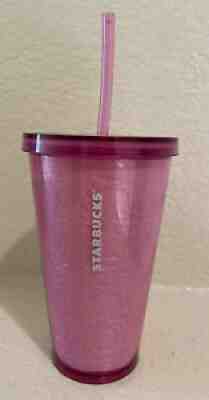 Starbucks Light Pink Foil Floral Embossed Grande Straw Tumbler 16oz - Sold on eBay Dec 22, 2021 for $76.00
