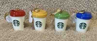 DISNEY 50th Anniversary STARBUCKS Christmas Ornament / Set of 4 / Primary Colors - Sold on eBay Jan 02, 2022 for $76.00