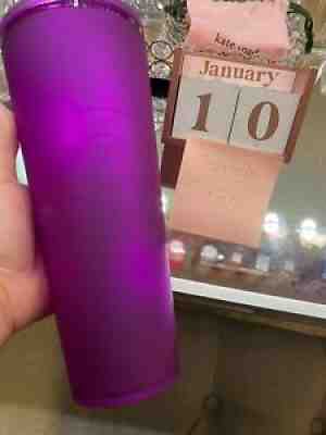 Starbucks Winter 2022 Purple Soft Touch 24oz Cold Cup - Sold on eBay Jan 18, 2022 for $76.00