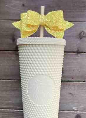 Starbucks Butter Yellow Studded Tumbler w Bow - Sold on eBay Dec 15, 2021 for $75.00