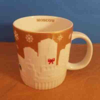 RARE Starbucks Moscow Russia Xmas Holiday 2014 Gold relief Mug Cup NWT Original - Sold on eBay Dec 16, 2021 for $75.00