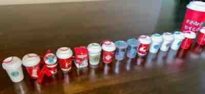 Starbucks Christmas Tree Ornaments 2004-2016 Lot of 16 with Tumbler - Sold on eBay Dec 27, 2021 for $75.00