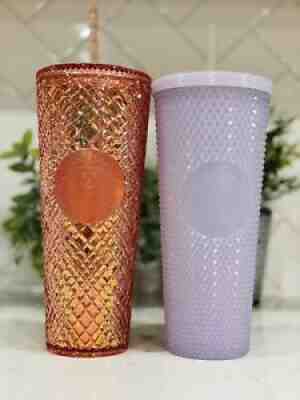 Starbucks New 2021 Winter Holiday Jeweled Tumbler Set of 2 Cold Cups 24oz. - Sold on eBay Jan 06, 2022 for $75.00