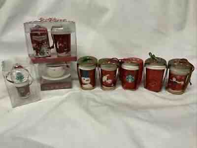 Starbucks Christmas Tree Ornaments Lot of 9 Snow Globe Bag Cups - Sold on eBay Jan 08, 2022 for $75.00