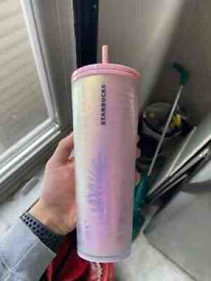 BRAND NEW RARE Starbucks Pink Iridescent Pine Cone Tumbler 2019 holiday - Sold on eBay Jan 28, 2022 for $157.26