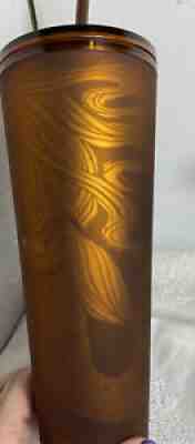 NWT STARBUCKS TUMBLER 24 oz cup Soft Touch Amber SIREN Mermaid Pike Place Market - Sold on eBay Jan 23, 2022 for $124.99