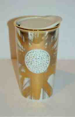 Starbucks 2014 30th Anniversary Cream & Gold Swarovski Studded Tumbler - NEW - Sold on eBay Jan 27, 2022 for $110.00