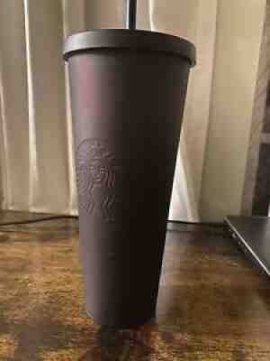 ULTRA RARE HTF Starbucks Tumbler 24oz Halloween 2019 Matte Plum W/ Lid & straw - Sold on eBay Jan 31, 2022 for $100.00