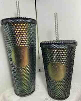 NWT STARBUCKS TUMBLER Venti Grande SET Black Studded Unicorn Iridescent lot - Sold on eBay Jan 29, 2022 for $89.99