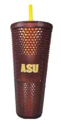 Starbucks NEW 2022 ASU Copper Studded Cold Cup Tumbler 24oz Limited Edition - Sold on eBay Jan 28, 2022 for $82.60