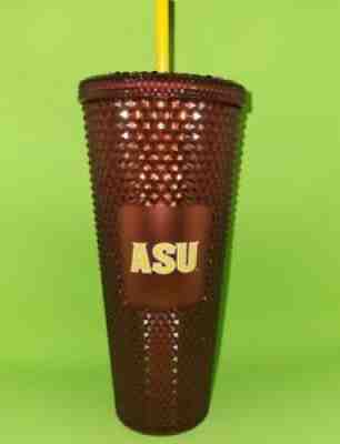 Starbucks NEW 2022 ASU Copper Studded Cold Cup Tumbler 24oz Limited Edition - Sold on eBay Jan 28, 2022 for $79.99