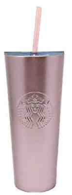 ROSE GOLD Starbucks 24 oz Cold Cup Venti STAINLESS STEEL Tumbler To Go - Sold on eBay Jan 28, 2022 for $75.00