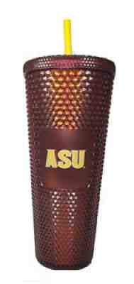 Starbucks NEW 2022 ASU Copper Studded Cold Cup Tumbler 24oz Limited Edition - Sold on eBay Feb 01, 2022 for $75.00