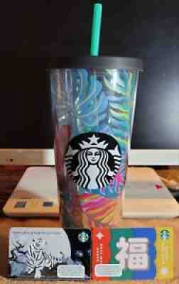 Starbucks Korea 2018 Year Tropical Leaf Cold Cup 710ml.24oz