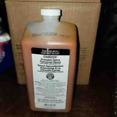 Four Starbucks Pumpkin Spice Sauce 1.86L 63oz Jug Exp. May 2022 - Sealed - Sold on eBay Jan 29, 2022 for $160.00