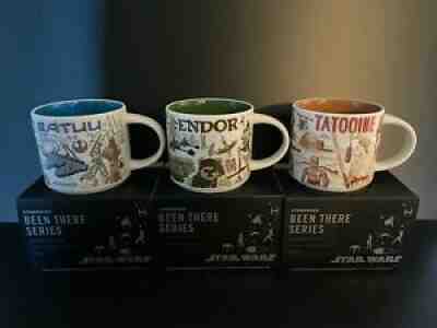 Starbucks Star Wars Batuu, Endor, and Tatooine mugs - Sold on eBay Jan 31, 2022 for $160.00