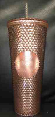 Starbucks Rose Gold Studded Cold Cup Tumbler Venti 24 oz Hologram Spike 2019â?¨ - Sold on eBay Feb 02, 2022 for $160.00