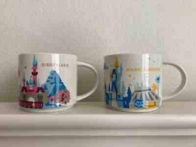 Starbucks Disney Parks You Are Here Disneyland & Magic Kingdom 1st Edition Mugs - Sold on eBay Jan 31, 2022 for $115.00