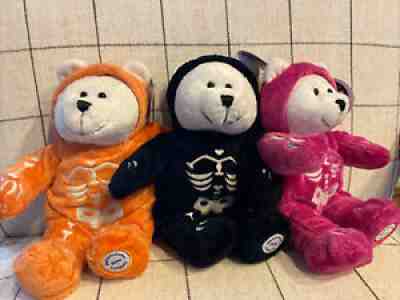 Lot 3 Starbucks 35th Bearista 2004 Halloween Bears Skeleton Glow in the Dark - Sold on eBay Jan 28, 2022 for $99.99
