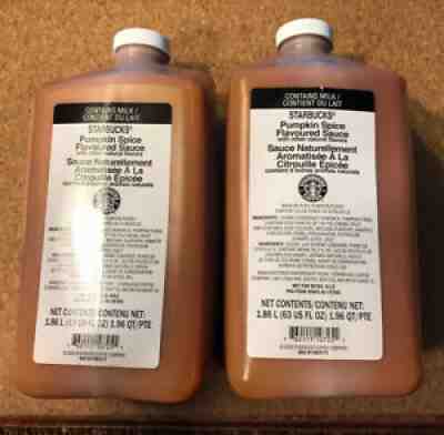 2 STARBUCKS PUMPKIN SPICE SAUCE 63 OZ Jugs EXP APRIL 2022 BAKING OR DRINKING - Sold on eBay Jan 27, 2022 for $80.00