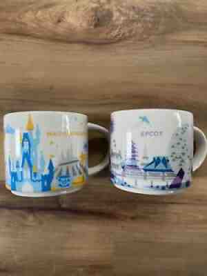 Starbucks Lot Of 2 You Are Here Star bucks Mugs Magic Kingdom Epcot Coffee Cup - Sold on eBay Jan 28, 2022 for $80.00
