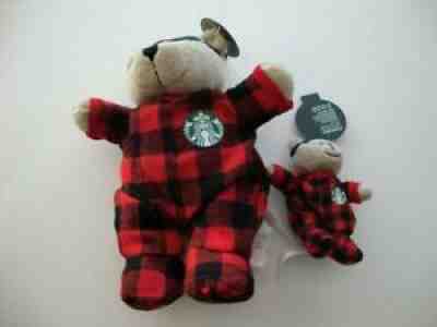 Starbucks Christmas Holiday 2020 Red Black Plaid Bearista Bear Plush & Ornament - Sold on eBay Dec 18, 2021 for $74.99