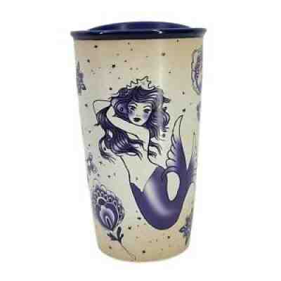 Starbucks 2016 Sailor Blue Lid Mermaid Siren Tattoo Ceramic 12oz Travel Tumbler - Sold on eBay Jan 12, 2022 for $74.99