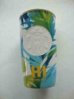 Starbucks Hawaii Blue & Green Palms Ceramic Travel Tumbler Mug 12 oz - NEW - Sold on eBay Jan 23, 2022 for $74.99