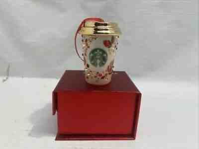 RARE STARBUCKS SWAROVSKI CRYSTAL COFFEE CUP LIMITED EDITION CHRISTMAS ORNAMENT - Sold on eBay Jan 29, 2022 for $74.99