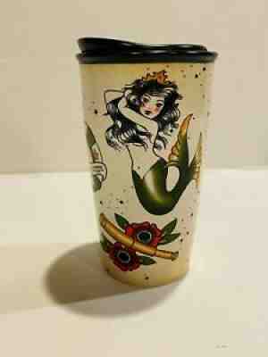 STARBUCKS 2015 Tattoo Mermaid Double Wall Ceramic Travel Tumbler - Sold on eBay Jan 18, 2022 for $74.95