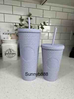 Starbucks Holiday Matte Lilac Bling Studded Tumbler Set 24 & 16oz New - Sold on eBay Jan 30, 2022 for $74.44