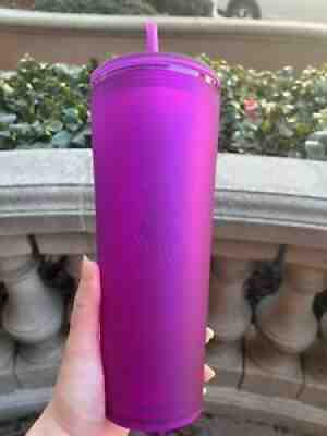 Starbucks 2022 Soft Touch Venti Purple Tumbler Valentine's Cold Cup Matte - Sold on eBay Jan 11, 2022 for $72.49