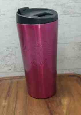 Starbucks 2014 Dark Pink Berry Stainless Steel Siren Logo 16 oz Coffee Travel - Sold on eBay Jan 29, 2022 for $72.00