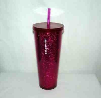 Starbucks Magenta Pink Floral Embossed Venti W/Straw - Sold on eBay Jan 19, 2022 for $71.92