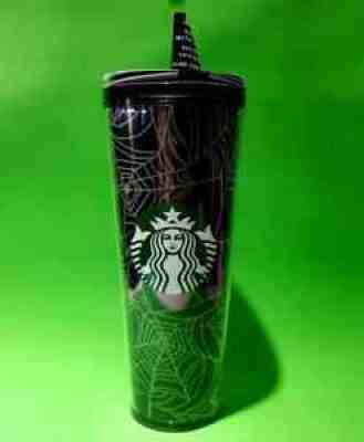 Starbucks Mexico Dia De Muertos Glow In The Dark Halloween Spider Web 2021 24oz - Sold on eBay Nov 23, 2021 for $69.99