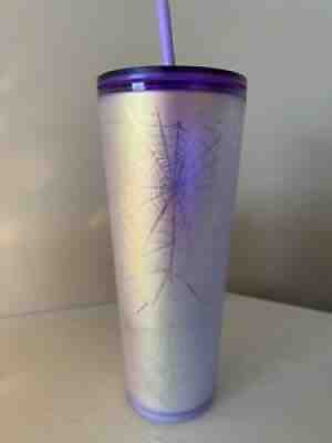 2021 STARBUCKS HALLOWEEN PURPLE WHITE SOFT SPIDERWEB SPIDER WEB 24 OZ TUMBLER - Sold on eBay Feb 09, 2022 for $200.00