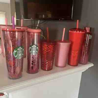 STARBUCKS VALENTINE ??s DAY 2022, LOT OF 6, Sparkle, Jewel, Pink Lemonade, Tumbler - Sold on eBay Feb 06, 2022 for $175.00