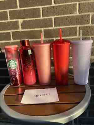 â¤ï¸ Starbucks Valentines 2022 5 Cups NWT Ships Same Day As Purchased!