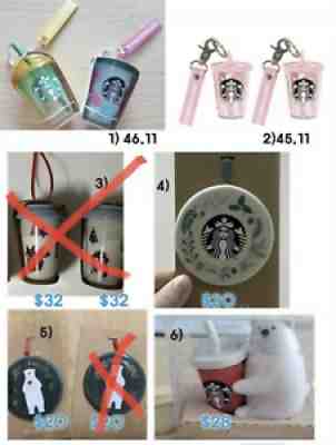 Starbucks Korea Keychain set and ornament set, only buyer ""girlmom"" - Sold on eBay Feb 08, 2022 for $160.00