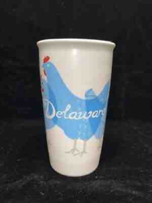 Starbucks RARE 2017 DELAWARE Ceramic Tumbler Travel Mug *Read Full Description*