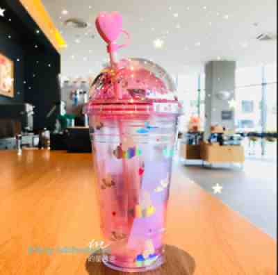 2019 Summer alpaca Sequin Straw Cup Limit Starbucks Pink Plastic 16oz - Sold on eBay Dec 08, 2021 for $149.99