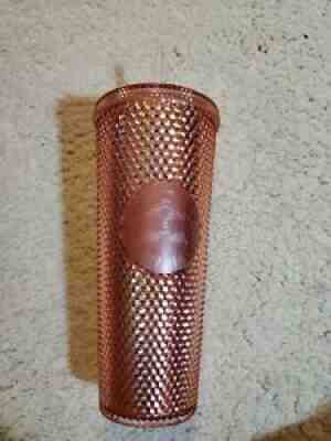 Starbucks 24 Oz. Rose Gold Studded Cold Cup Tumbler Hologram Spike - Sold on eBay Feb 05, 2022 for $139.99