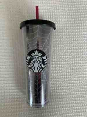 Starbucks Glitter Spiderweb Tumbler Cup Limited Edition Halloween 2019 24oz USED - Sold on eBay Feb 05, 2022 for $100.00